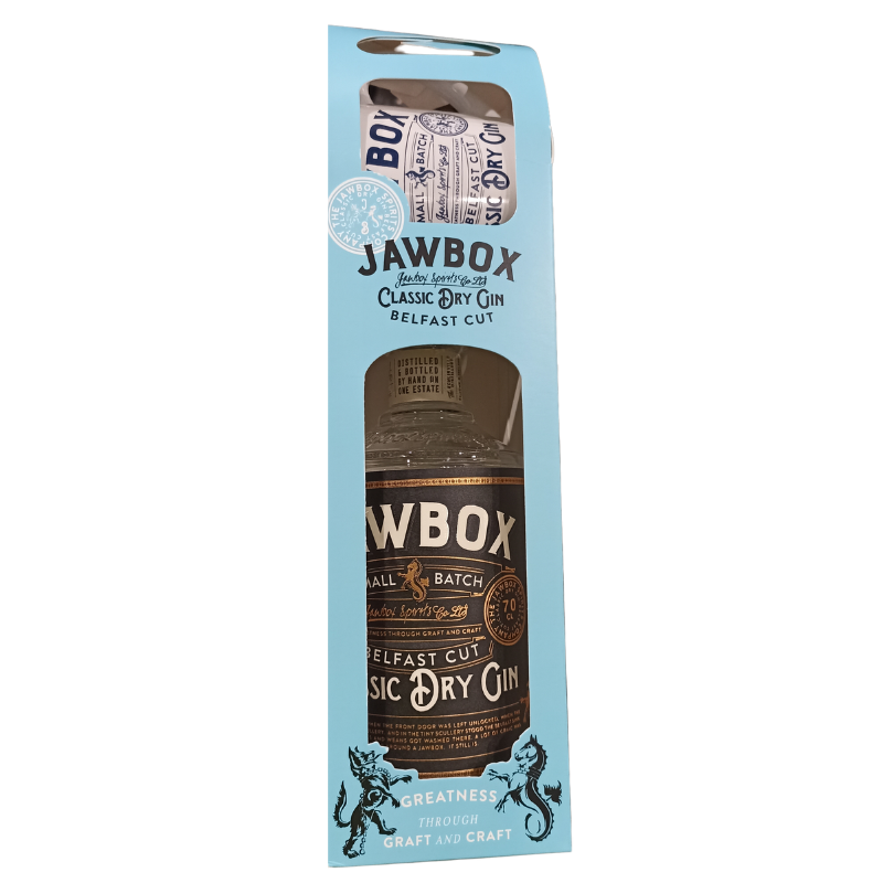 Jawbox Small Batch Gin díszdobozban + bögre 43% 0,7 LITER